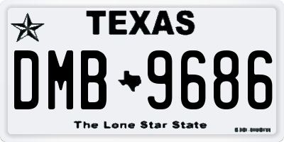 TX license plate DMB9686