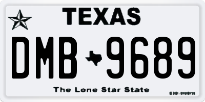TX license plate DMB9689