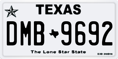 TX license plate DMB9692