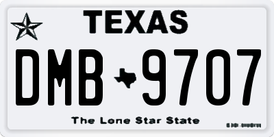 TX license plate DMB9707