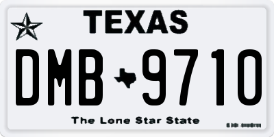 TX license plate DMB9710