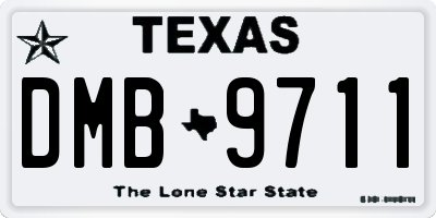TX license plate DMB9711