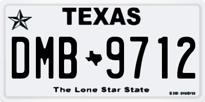 TX license plate DMB9712