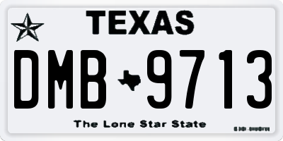 TX license plate DMB9713