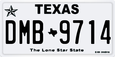 TX license plate DMB9714