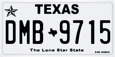 TX license plate DMB9715