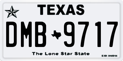 TX license plate DMB9717