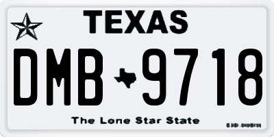 TX license plate DMB9718
