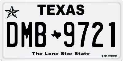 TX license plate DMB9721