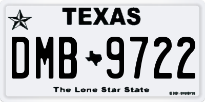 TX license plate DMB9722