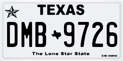 TX license plate DMB9726