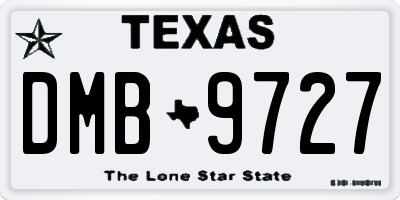 TX license plate DMB9727
