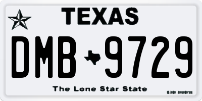 TX license plate DMB9729
