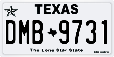 TX license plate DMB9731