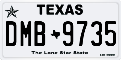 TX license plate DMB9735