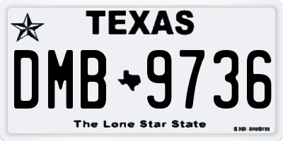 TX license plate DMB9736