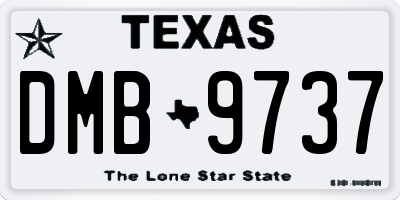 TX license plate DMB9737