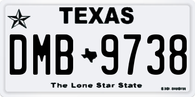 TX license plate DMB9738
