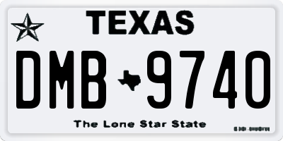 TX license plate DMB9740