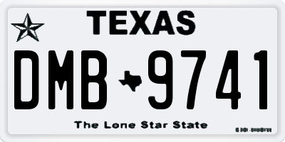 TX license plate DMB9741