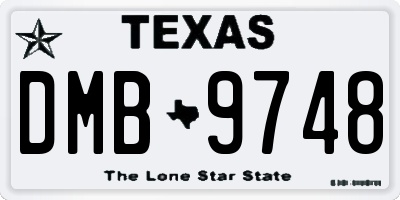 TX license plate DMB9748
