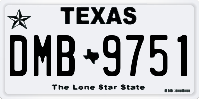 TX license plate DMB9751