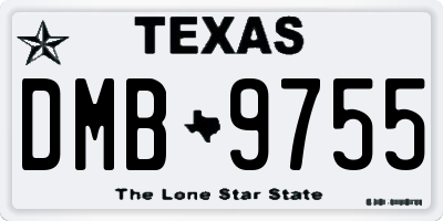TX license plate DMB9755