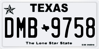 TX license plate DMB9758