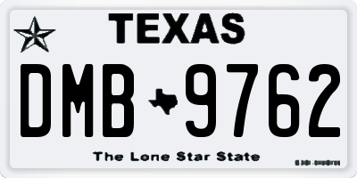 TX license plate DMB9762