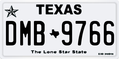 TX license plate DMB9766