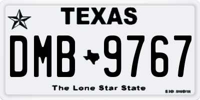TX license plate DMB9767