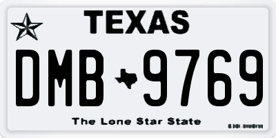 TX license plate DMB9769