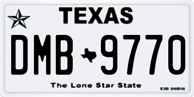 TX license plate DMB9770