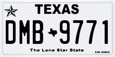 TX license plate DMB9771