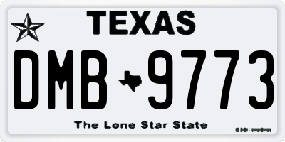 TX license plate DMB9773