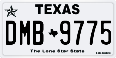 TX license plate DMB9775