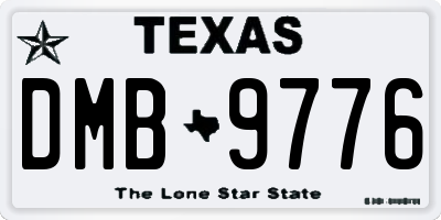TX license plate DMB9776