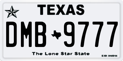 TX license plate DMB9777