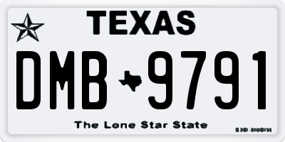 TX license plate DMB9791