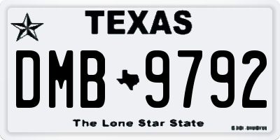TX license plate DMB9792