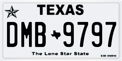 TX license plate DMB9797
