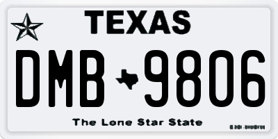 TX license plate DMB9806