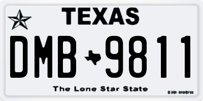 TX license plate DMB9811