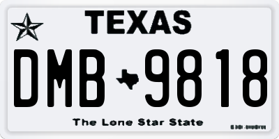 TX license plate DMB9818