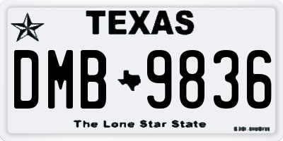 TX license plate DMB9836