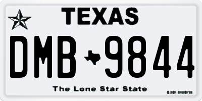 TX license plate DMB9844