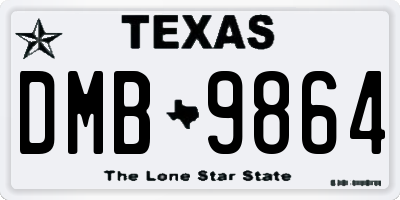 TX license plate DMB9864