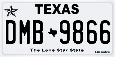 TX license plate DMB9866