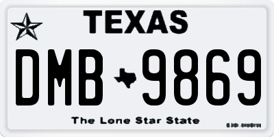 TX license plate DMB9869