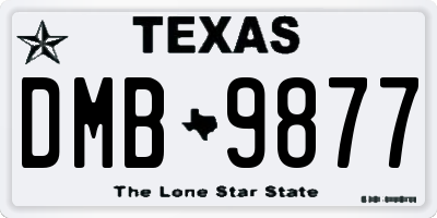 TX license plate DMB9877